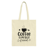 Coffee Is My Best Friend Tote Bag, Cute Coffee Lover Gift, Trendy Reusable Shopping Bag, Minimalist Design, Everyday Carry Bag - Tawshia